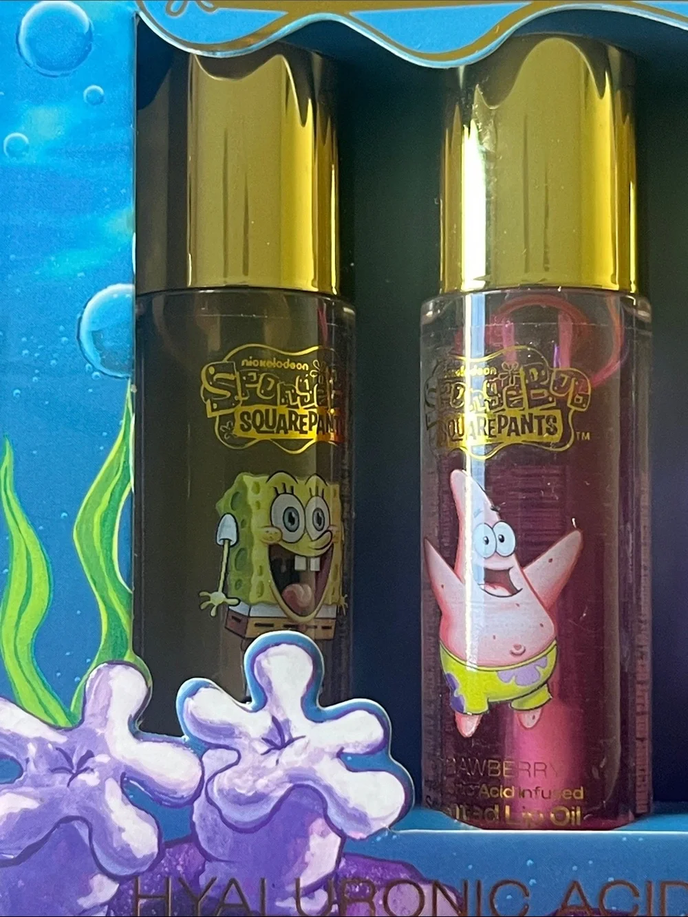 SpongeBob SquarePants Scented Lip Oil Set - Blue Packaging